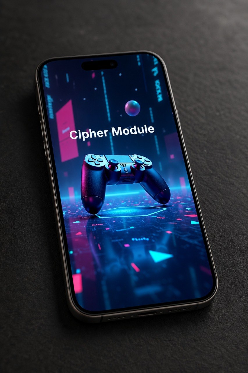Phone displaying Cipher Module course