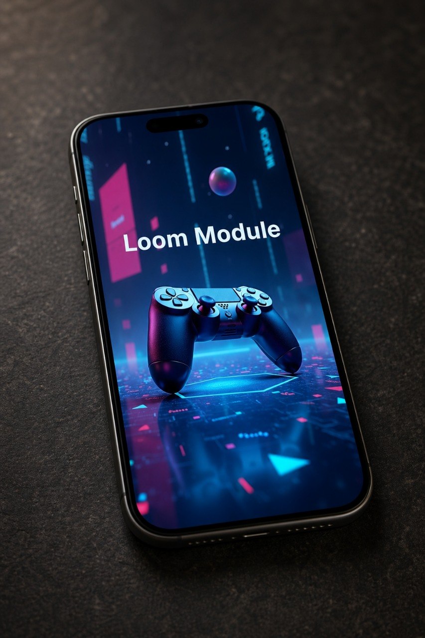 Phone displaying "Loom module" course