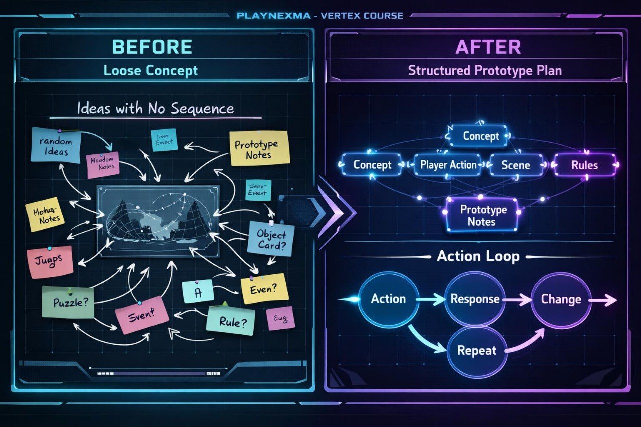 Before/After diagram Vertex Course